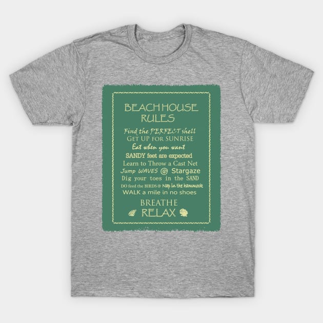 Summer Beach Rules T-Shirt by DISmithArt